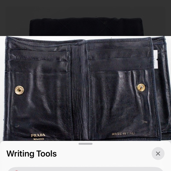 Authentic Prada Leather and Canvas Wallet in a Dust Bag - Picture 5 of 7